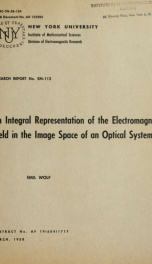 An integral representation of the electromagnetic field in the image space of an optical system_cover