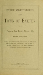 Receipts and expenditures of the Town of Exeter_cover