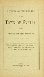 Receipts and expenditures of the Town of Exeter_cover