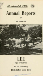 Report of the superintending school committee of the Town of Lee, N.H. for the year ending ._cover