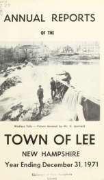 Report of the superintending school committee of the Town of Lee, N.H. for the year ending ._cover