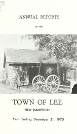 Report of the superintending school committee of the Town of Lee, N.H. for the year ending ._cover