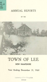 Report of the superintending school committee of the Town of Lee, N.H. for the year ending ._cover