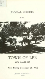 Report of the superintending school committee of the Town of Lee, N.H. for the year ending ._cover