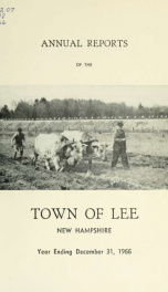 Report of the superintending school committee of the Town of Lee, N.H. for the year ending ._cover