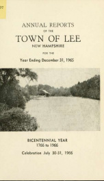 Report of the superintending school committee of the Town of Lee, N.H. for the year ending ._cover