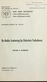 On radio scattering by dielectric turbulence_cover