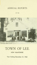 Report of the superintending school committee of the Town of Lee, N.H. for the year ending ._cover