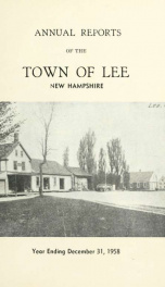 Report of the superintending school committee of the Town of Lee, N.H. for the year ending ._cover