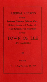 Report of the superintending school committee of the Town of Lee, N.H. for the year ending ._cover