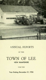 Report of the superintending school committee of the Town of Lee, N.H. for the year ending ._cover