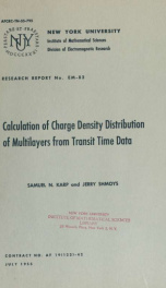 Calculation of charge density distribution of multilayers from transit time data_cover