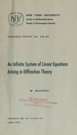 An infinite system of linear equations arising in diffraction theory_cover