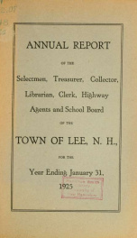 Report of the superintending school committee of the Town of Lee, N.H. for the year ending ._cover