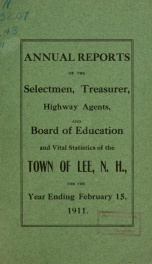 Report of the superintending school committee of the Town of Lee, N.H. for the year ending ._cover