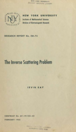 The inverse scattering problem_cover