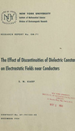 The effect of discontinuities of dielectric constant on electrostatic fields near conductors_cover