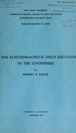 On the electromagnetic field equations in the ionosphere_cover