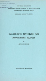 Scattering matrices for ionosphere models_cover