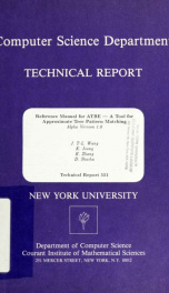 Reference manual for ATBE -- a tool for approximate tree pattern matching. Alpha version 1.0_cover