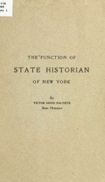The function of state historian of New York_cover