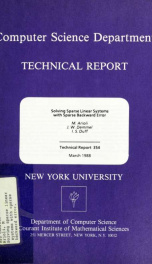 Solving sparse linear systems with sparse backward error_cover