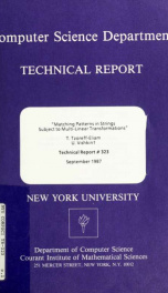 Matching patterns in strings subject to multi-linear transformations_cover