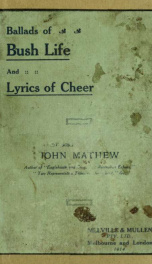 Ballads of bush life, and lyrics of cheer_cover