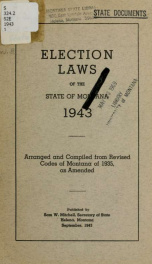 Election laws of the state of Montana, 1943 1943_cover