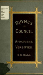 Rhymes in council : aphorisms versified : 185_cover