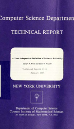 A time-independent definition of software reliability_cover