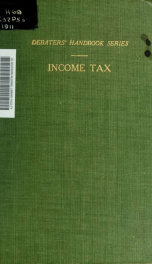 Selected articles on the income tax, with special reference to graduation and exemption_cover
