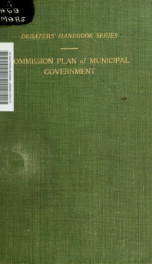 Selected articles on the commission plan of municipal government_cover