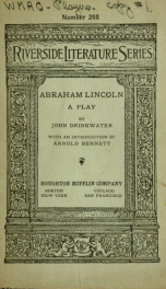 Abraham Lincoln; a play_cover