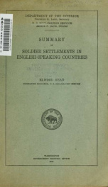 Summary of soldier settlements in English-speaking countries_cover