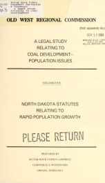 A legal study relating to coal development : population issues 1974 Vol 5_cover