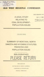 A legal study relating to coal development : population issues 1974 Vol 3_cover
