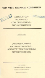 A legal study relating to coal development : population issues 1974 Vol 2_cover