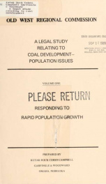 A legal study relating to coal development : population issues 1974 Vol 1_cover