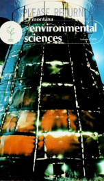 Montana environmental sciences 1979_cover