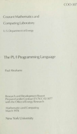 The PL/I programming language_cover