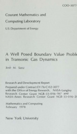 A well posed boundary value problem in transonic gas dynamics_cover