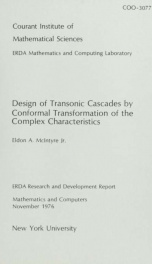 Design of transonic cascades by conformal transformation of the complex characteristics_cover