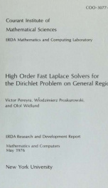 High order fast Laplace solvers for the Dirichlet problem on general regions_cover