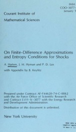 On finite-difference approximations and entropy conditions for shocks_cover