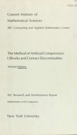 The method of artificial compression. Part 1: Shocks and contact discontinuities_cover