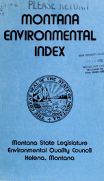 Montana environmental index 1978_cover