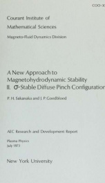 A new approach to magnetohydrodynamic stability II. Sigma-stable diffuse pinch configurations_cover