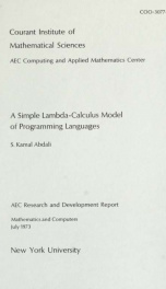 A simple lambda-calculus model of programming languages_cover