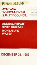 Annual report 1985_cover